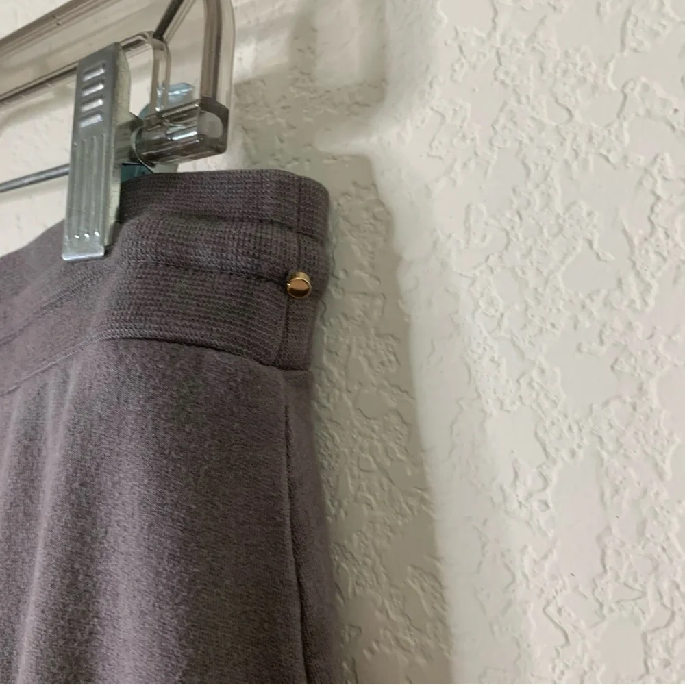 Cuyana Womens gray Terry cropped wide leg pants L - Picture 7 of 10